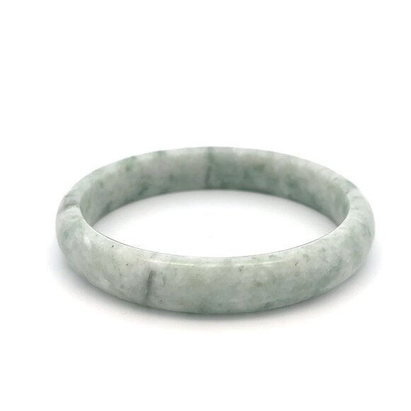 Natural Jade Gemstone Bangle Bracelet Size 7.5 inches - Picture 10 of 10